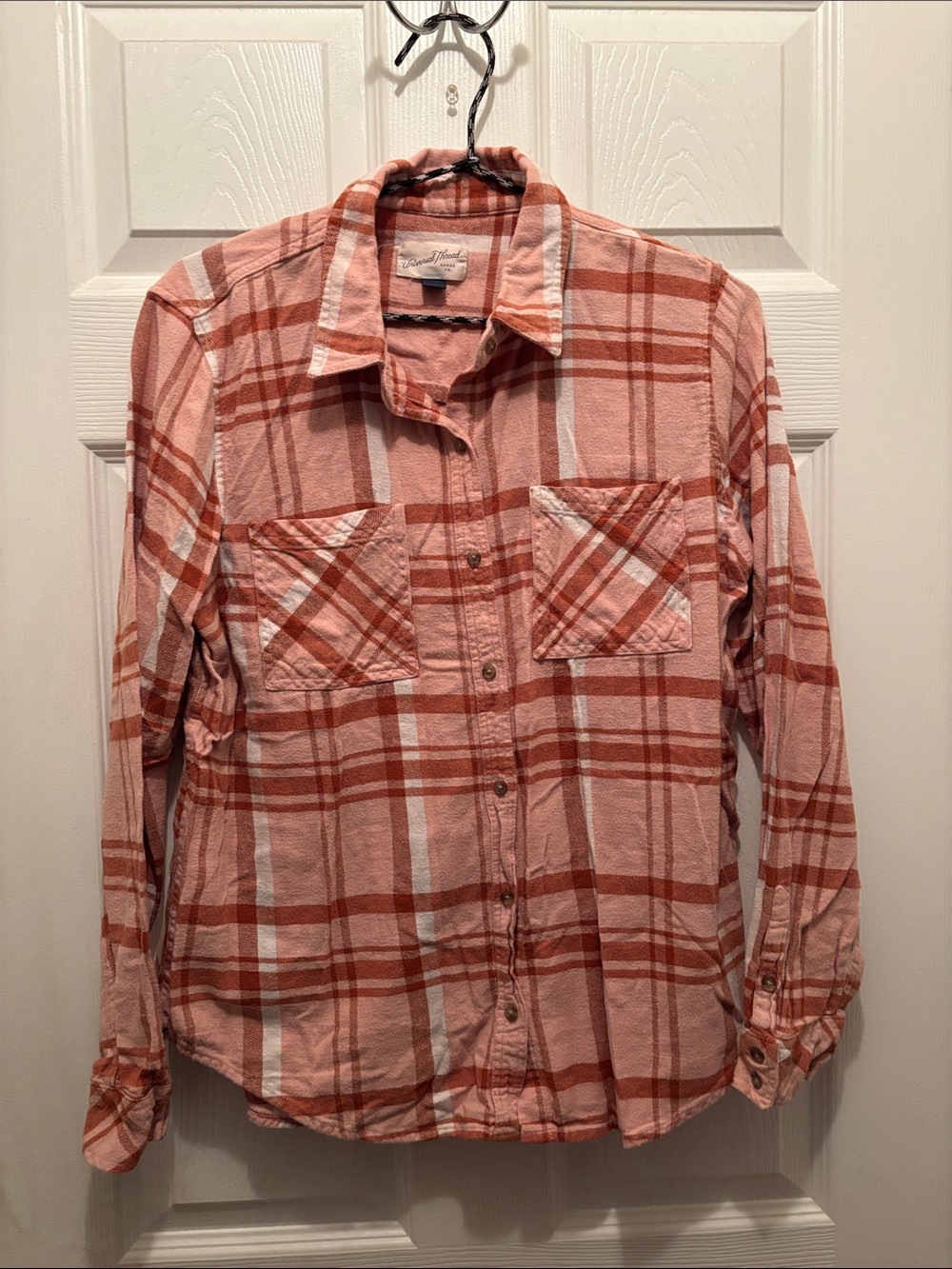 Universal Thread Pink & Rust Plaid Shacket